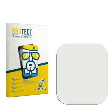 Parte frontal de un envase de producto con el logotipo de la marca BROTECT. Al lado está el protector de pantalla correspondie