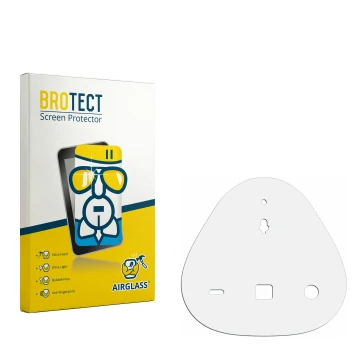 Parte frontal de un envase de producto con el logotipo de la marca BROTECT. Al lado está el protector de pantalla correspondie