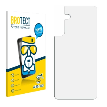 Parte frontal de un envase de producto con el logotipo de la marca BROTECT. Al lado está el protector de pantalla correspondie