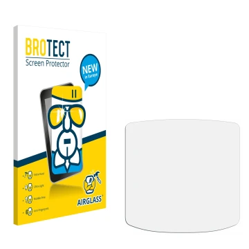 Parte frontal de un envase de producto con el logotipo de la marca BROTECT. Al lado está el protector de pantalla correspondie