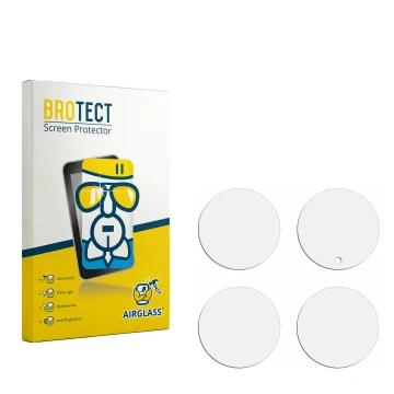 Parte frontal de un envase de producto con el logotipo de la marca BROTECT. Al lado está el protector de pantalla correspondie