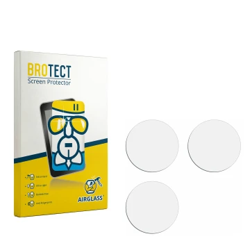 Parte frontal de un envase de producto con el logotipo de la marca BROTECT. Al lado está el protector de pantalla correspondie
