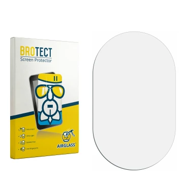 Parte frontal de un envase de producto con el logotipo de la marca BROTECT. Al lado está el protector de pantalla correspondie