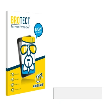 Parte frontal de un envase de producto con el logotipo de la marca BROTECT. Al lado está el protector de pantalla correspondie