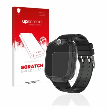 Parte frontal de un envase de producto con el logotipo de la marca upscreen. Al lado se muestra el dispositivo Pthtechus G-612