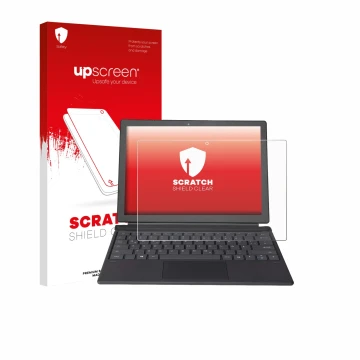 Parte frontal de un envase de producto con el logotipo de la marca upscreen. Al lado se muestra el dispositivo Wortmann Terra 