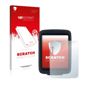 Parte frontal de un envase de producto con el logotipo de la marca upscreen. Al lado se muestra el dispositivo Sigma BC 10.0 W