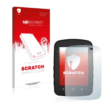 Parte frontal de un envase de producto con el logotipo de la marca upscreen. Al lado se muestra el dispositivo TwoNav Terra co