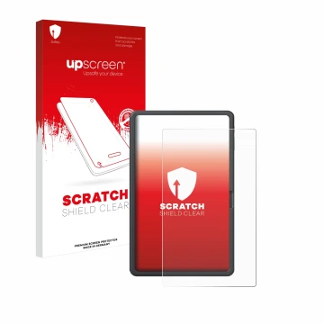Parte frontal de un envase de producto con el logotipo de la marca upscreen. Al lado se muestra el dispositivo SGIN T12S 11.97