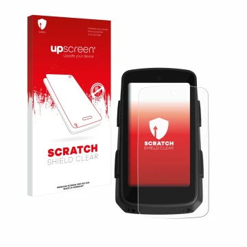 Parte frontal de un envase de producto con el logotipo de la marca upscreen. Al lado se muestra el dispositivo Hammerhead Karo