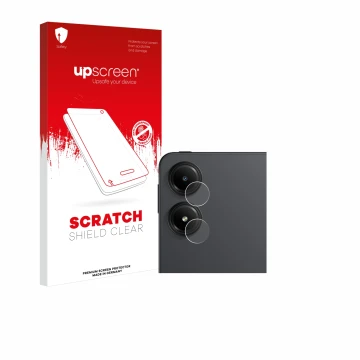 Parte frontal de un envase de producto con el logotipo de la marca upscreen. Al lado se muestra el dispositivo Xiaomi Redmi Pa