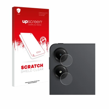 Parte frontal de un envase de producto con el logotipo de la marca upscreen. Al lado se muestra el dispositivo Xiaomi Redmi Pa