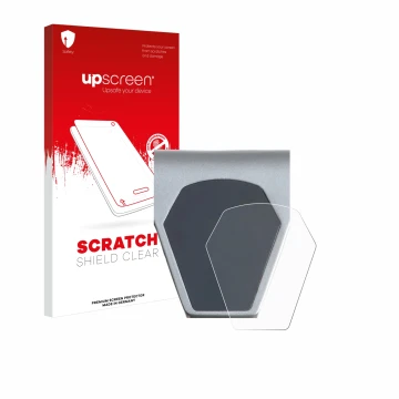 Parte frontal de un envase de producto con el logotipo de la marca upscreen. Al lado se muestra el dispositivo Epowerfun ePF-P