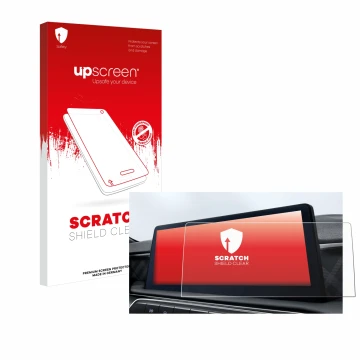 Parte frontal de un envase de producto con el logotipo de la marca upscreen. Al lado se muestra el dispositivo MG3 Hybrid Hybr