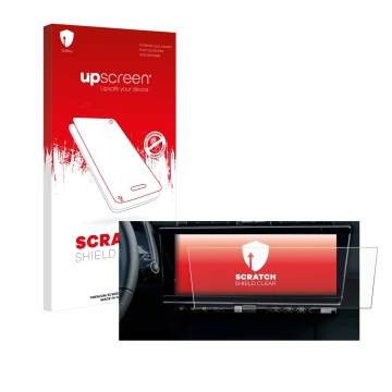 Parte frontal de un envase de producto con el logotipo de la marca upscreen. Al lado se muestra el dispositivo DS 7 Facelift (