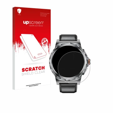Parte frontal de un envase de producto con el logotipo de la marca upscreen. Al lado se muestra el dispositivo LIGE SML6-R-E 1