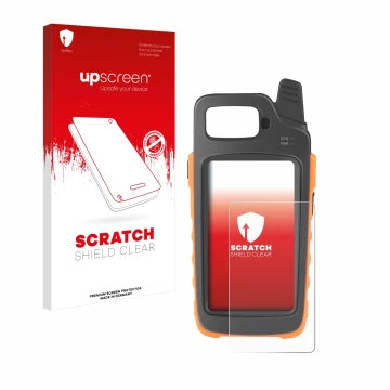 Parte frontal de un envase de producto con el logotipo de la marca upscreen. Al lado se muestra el dispositivo Xhorse Key Tool