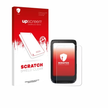 Parte frontal de un envase de producto con el logotipo de la marca upscreen. Al lado se muestra el dispositivo iGPSPORT BiNavi