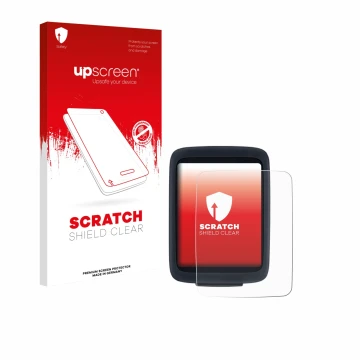 Parte frontal de un envase de producto con el logotipo de la marca upscreen. Al lado se muestra el dispositivo Sigma BC 10.0 W