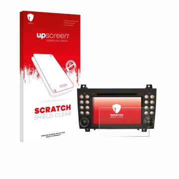 Parte frontal de un envase de producto con el logotipo de la marca upscreen. Al lado se muestra el dispositivo Erisin ES8940S 