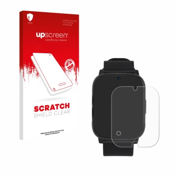 Parte frontal de un envase de producto con el logotipo de la marca upscreen. Al lado se muestra el dispositivo NikuTRAX NC83S 
