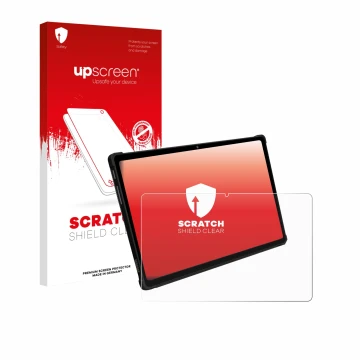 Parte frontal de un envase de producto con el logotipo de la marca upscreen. Al lado se muestra el dispositivo FASTWD X609 T18