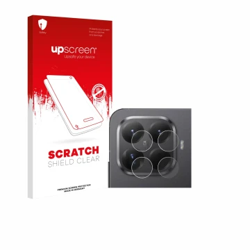 Parte frontal de un envase de producto con el logotipo de la marca upscreen. Al lado se muestra el dispositivo Xiaomi 15T Pro 