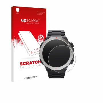 Parte frontal de un envase de producto con el logotipo de la marca upscreen. Al lado se muestra el dispositivo Ddidbi S10 1.39