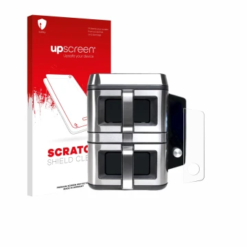 Parte frontal de un envase de producto con el logotipo de la marca upscreen. Al lado se muestra el dispositivo KOENIC KTAF-TR 