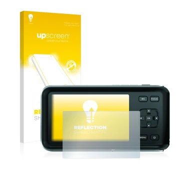 Parte frontal de un envase de producto con el logotipo de la marca upscreen. Al lado se muestra el dispositivo Blackmagic Pock