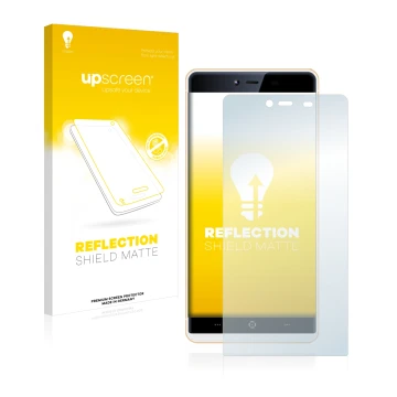 Parte frontal de un envase de producto con el logotipo de la marca upscreen. Al lado se muestra el dispositivo KingZone K2 con