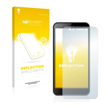 Parte frontal de un envase de producto con el logotipo de la marca upscreen. Al lado se muestra el dispositivo Logicom L-ite 5