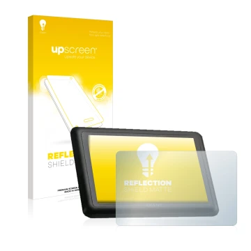 Parte frontal de un envase de producto con el logotipo de la marca upscreen. Al lado se muestra el dispositivo Giant RideContr