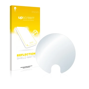 Parte frontal de un envase de producto con el logotipo de la marca upscreen. Al lado se muestra el dispositivo Dyson V11 Absol