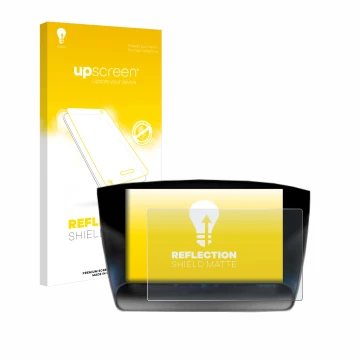 Parte frontal de un envase de producto con el logotipo de la marca upscreen. Al lado se muestra el dispositivo Ford Edge 2015-