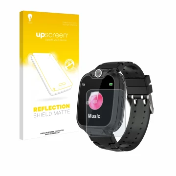 Parte frontal de un envase de producto con el logotipo de la marca upscreen. Al lado se muestra el dispositivo Auburet ETX001 