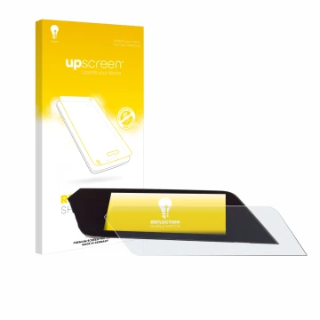 Parte frontal de un envase de producto con el logotipo de la marca upscreen. Al lado se muestra el dispositivo BMW Z4 G29 2018