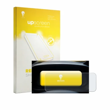 Parte frontal de un envase de producto con el logotipo de la marca upscreen. Al lado se muestra el dispositivo Hyundai i20 BC3