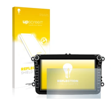 Parte frontal de un envase de producto con el logotipo de la marca upscreen. Al lado se muestra el dispositivo Isudar T72 8