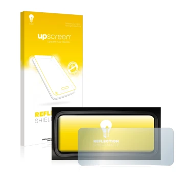 Parte frontal de un envase de producto con el logotipo de la marca upscreen. Al lado se muestra el dispositivo Hyundai Kona 20