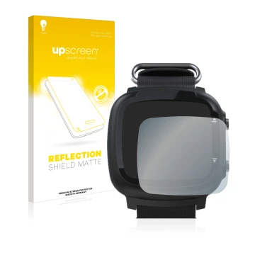 Parte frontal de un envase de producto con el logotipo de la marca upscreen. Al lado se muestra el dispositivo Aqualung i330r 