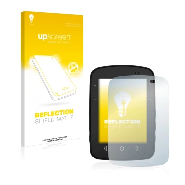 Parte frontal de un envase de producto con el logotipo de la marca upscreen. Al lado se muestra el dispositivo TwoNav Terra co