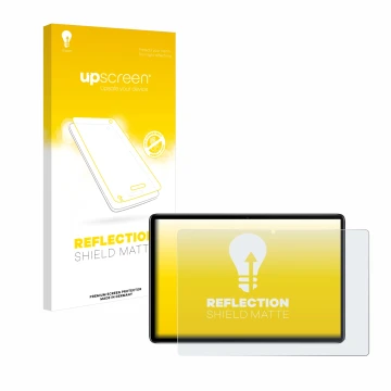 Parte frontal de un envase de producto con el logotipo de la marca upscreen. Al lado se muestra el dispositivo Blackview Oscal