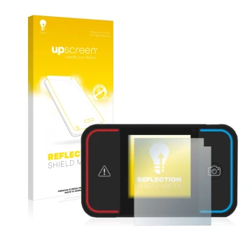 Parte frontal de un envase de producto con el logotipo de la marca upscreen. Al lado se muestra el dispositivo Saphe Drive Pro