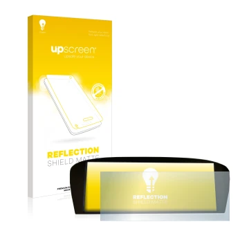 Parte frontal de un envase de producto con el logotipo de la marca upscreen. Al lado se muestra el dispositivo BMW E91 320d Ci