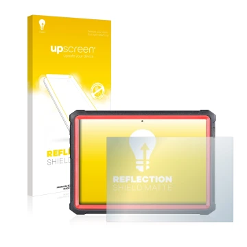 Parte frontal de un envase de producto con el logotipo de la marca upscreen. Al lado se muestra el dispositivo Launch X-431 PR