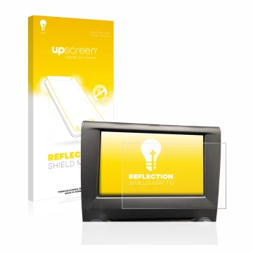 Parte frontal de un envase de producto con el logotipo de la marca upscreen. Al lado se muestra el dispositivo Ford Mondeo S&S