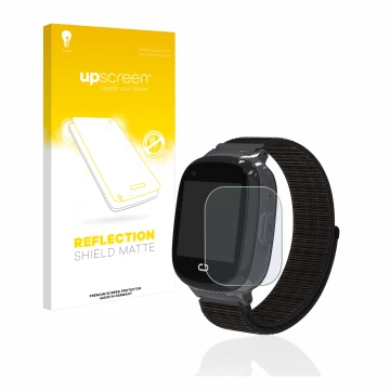 Parte frontal de un envase de producto con el logotipo de la marca upscreen. Al lado se muestra el dispositivo Pthtechus 4G GP