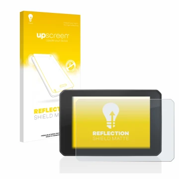 Parte frontal de un envase de producto con el logotipo de la marca upscreen. Al lado se muestra el dispositivo FIT-EBIKE Displ