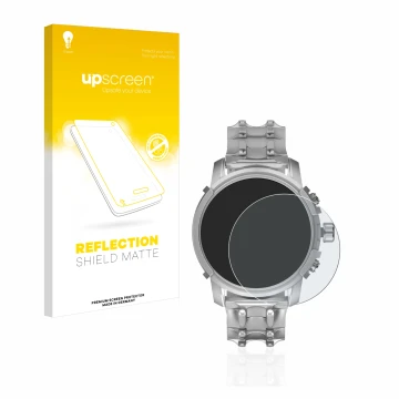 Parte frontal de un envase de producto con el logotipo de la marca upscreen. Al lado se muestra el dispositivo Diesel Griffed 